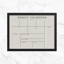Family Calendar Dry Erase Board