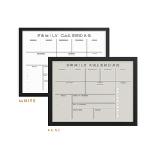 Family Calendar Dry Erase Board
